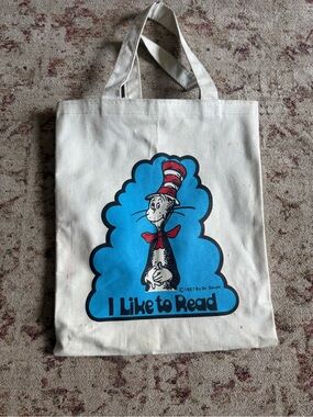 Dr. Seuss Cat in the Hat Tote — Blue, Red, Black, White